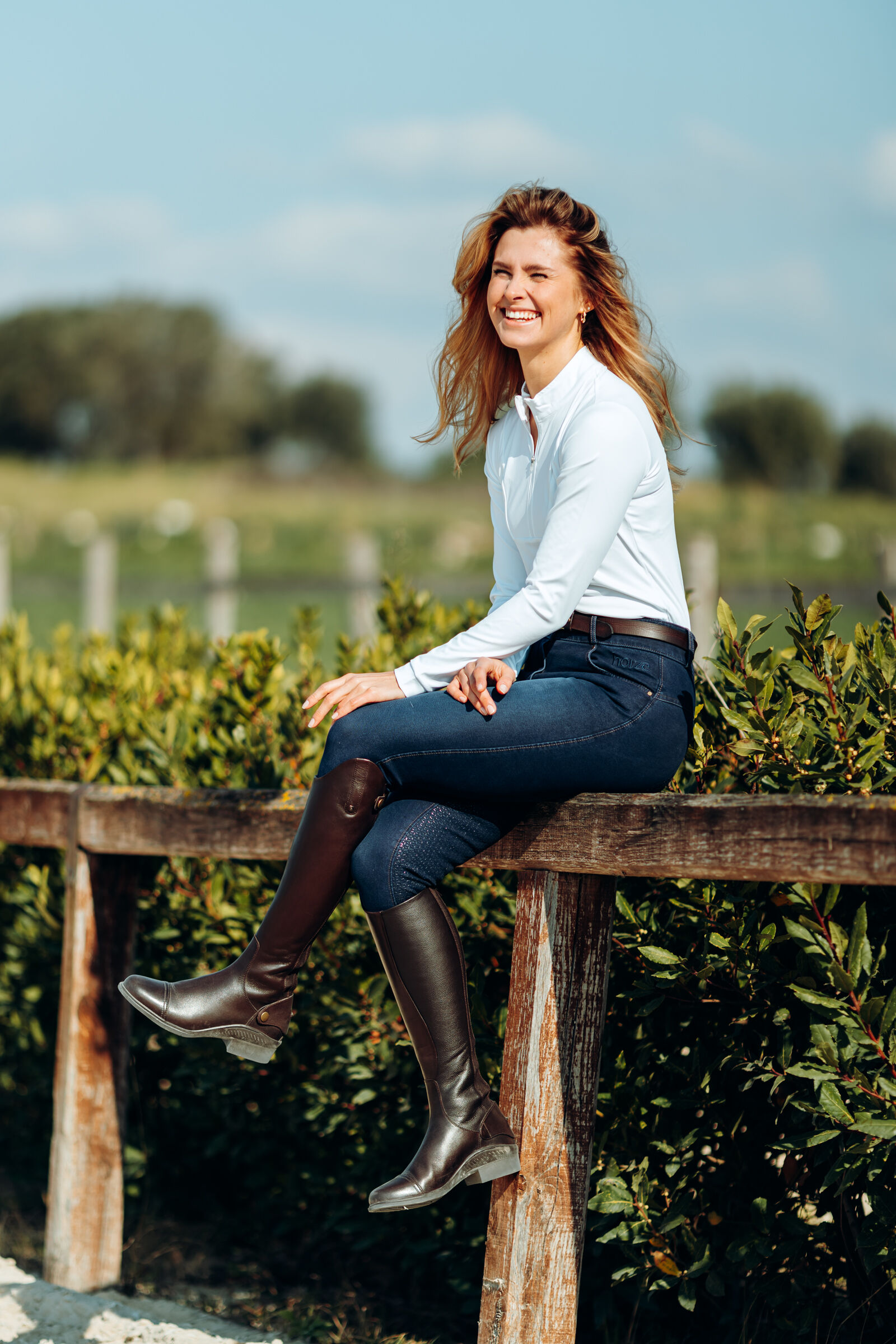 Boots equitation shop marron femme