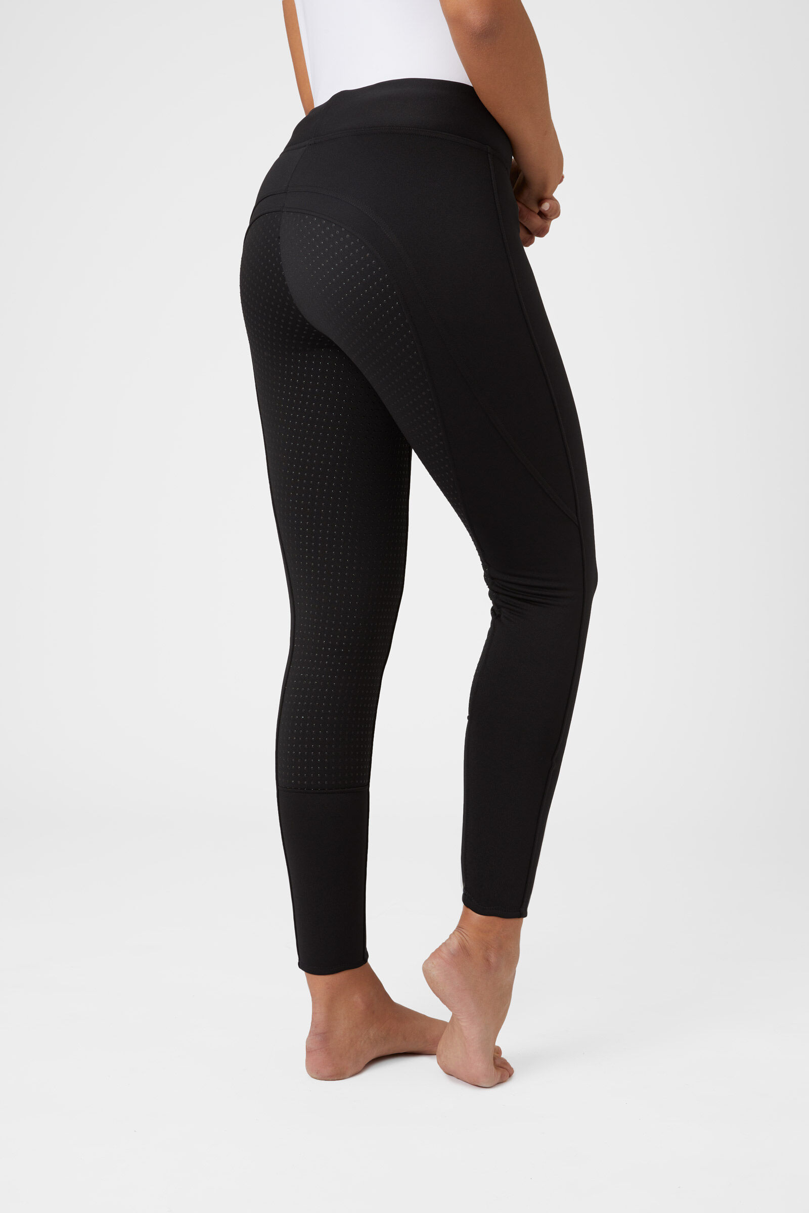 Collant d equitation d hiver fond peau silicone Horze Active femme