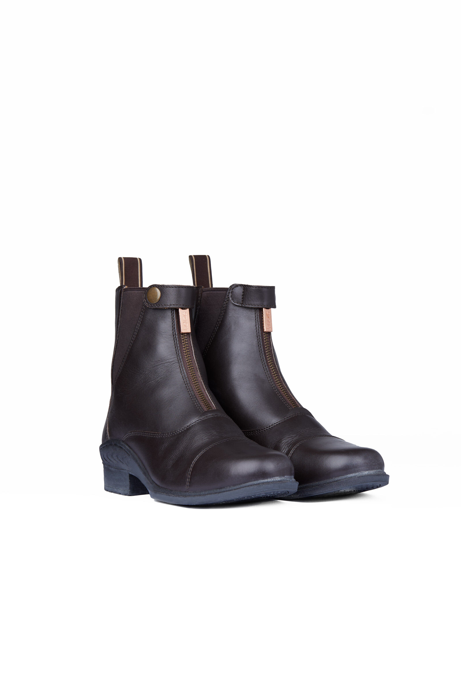 Bottine avec fermeture eclair devant clearance