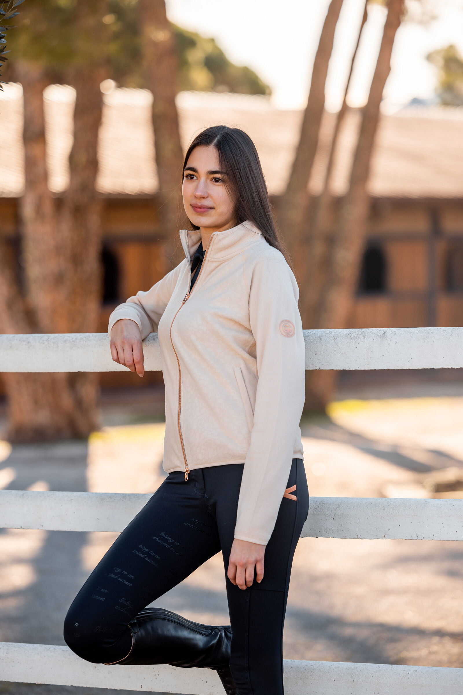 Veste polaire beige femme clearance