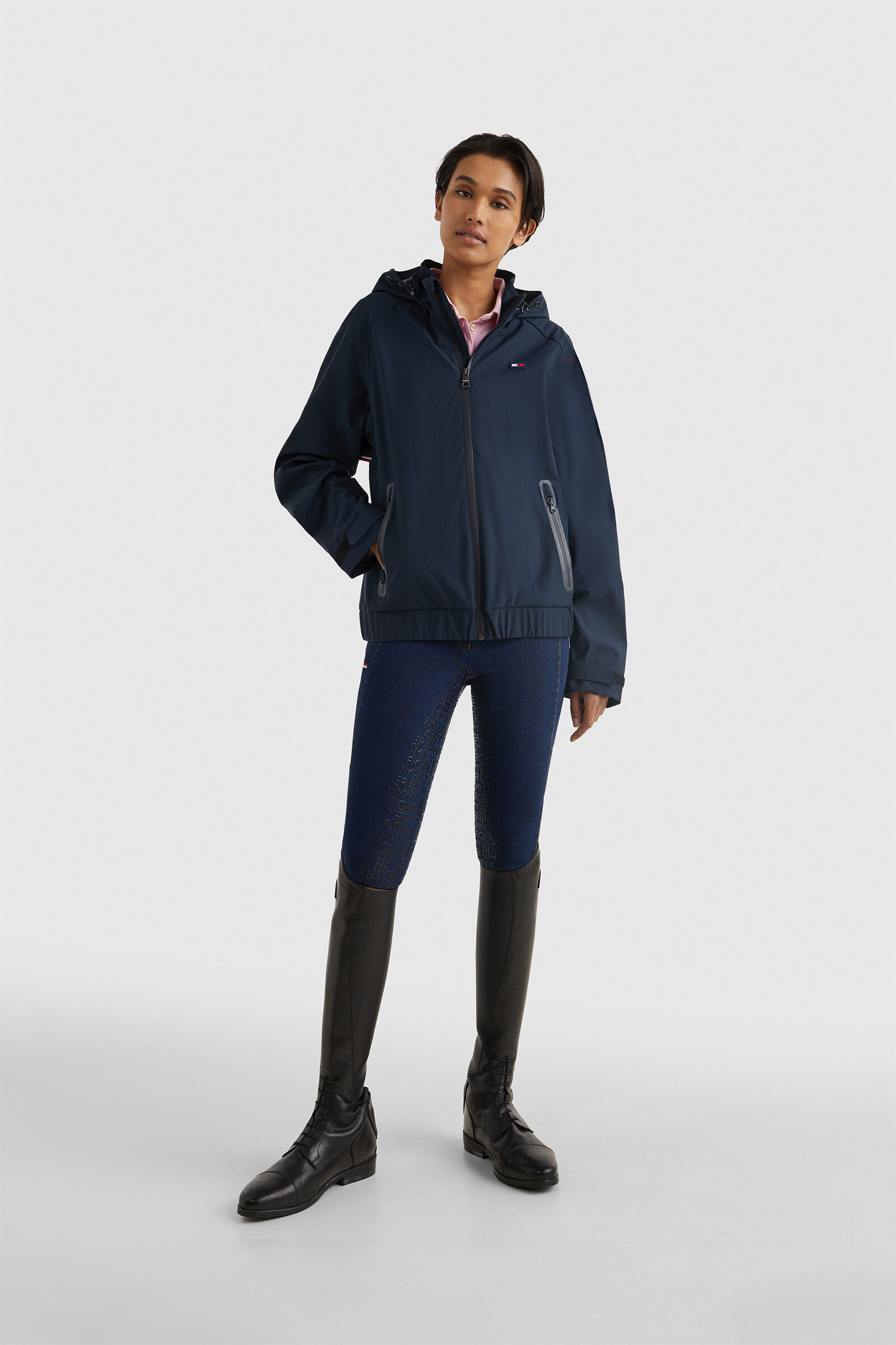 Tommy Hilfiger Equestrian Veste de pluie Bomber impermeable pour femme