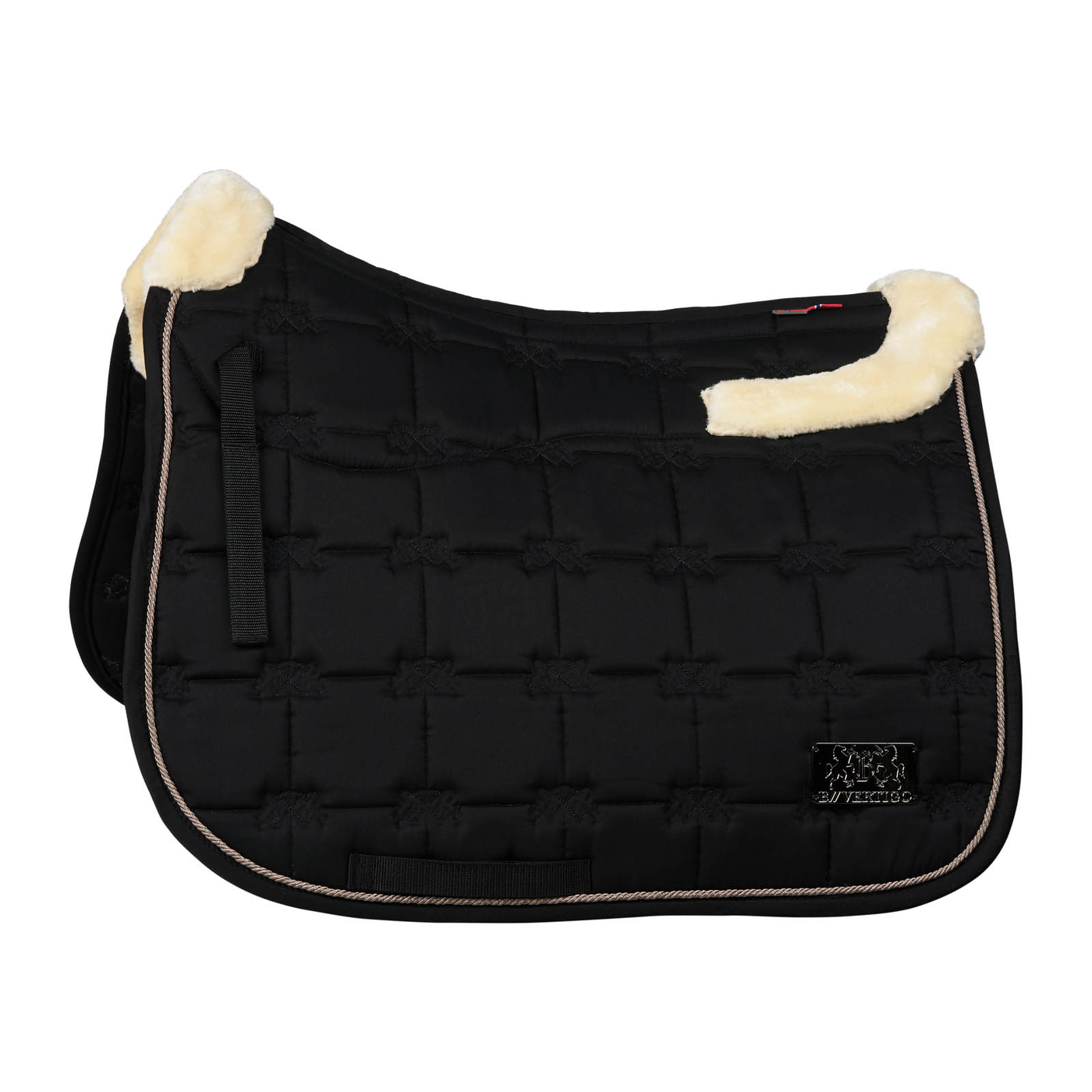 Tapis de selle de dressage B Vertigo Alaska avec bordure en fausse fourrure