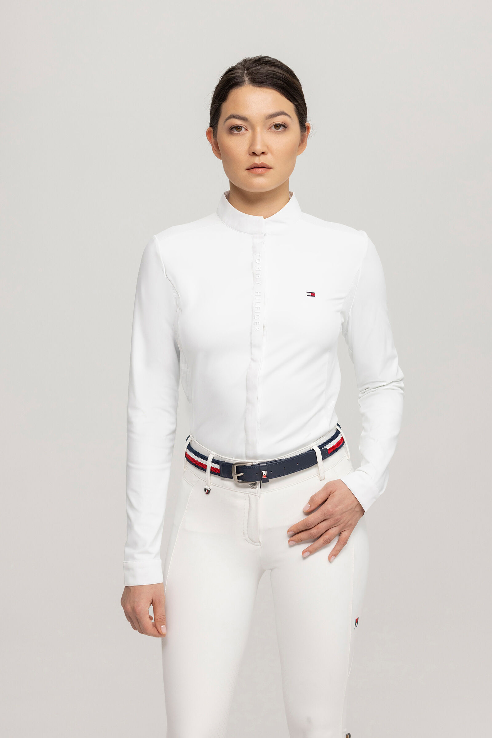 Commandez en ligne Chemise de concours femme Tommy Hilfiger Equestrian Charlotte avec boutons horze