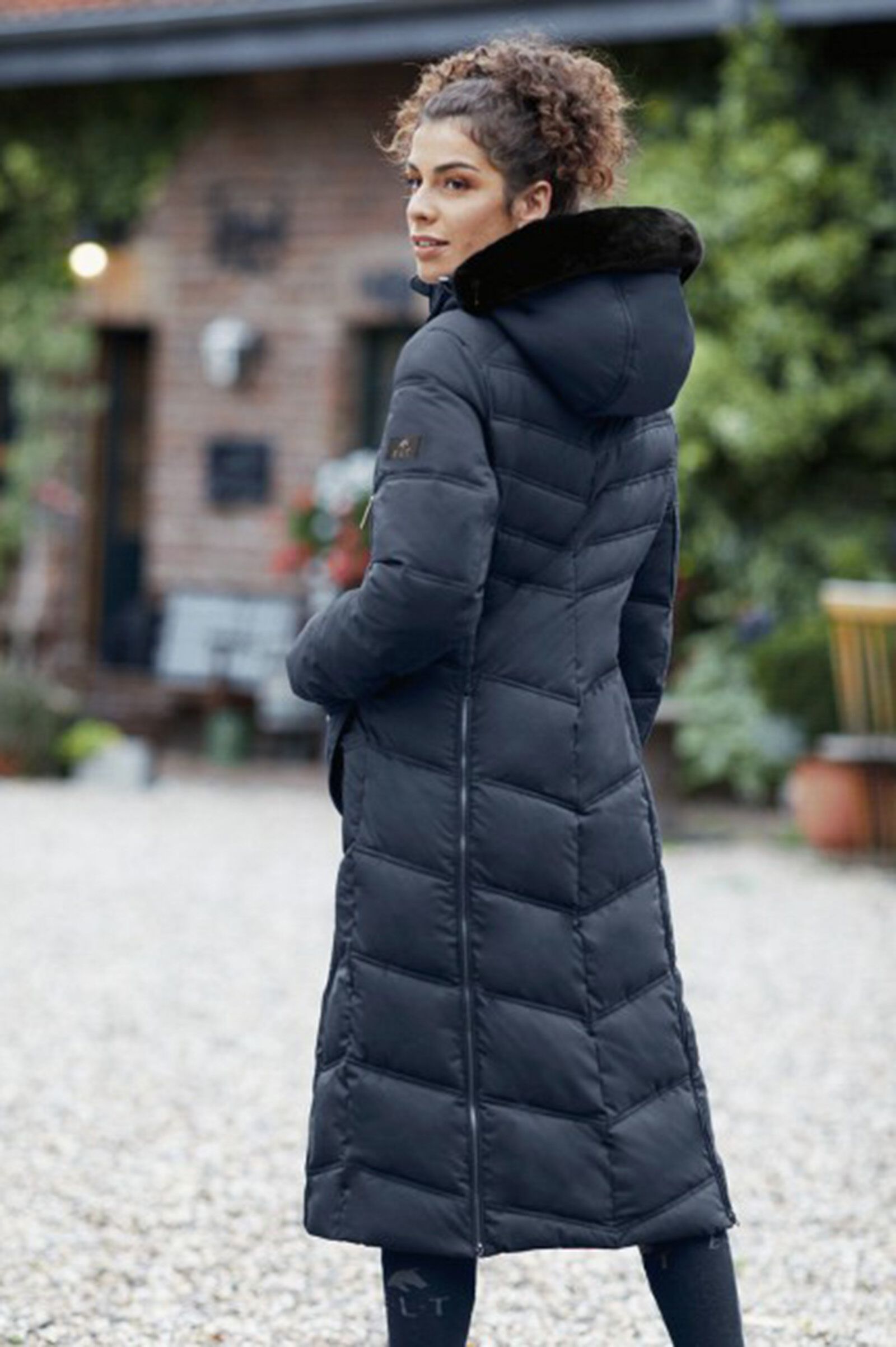 Manteau long equitation top