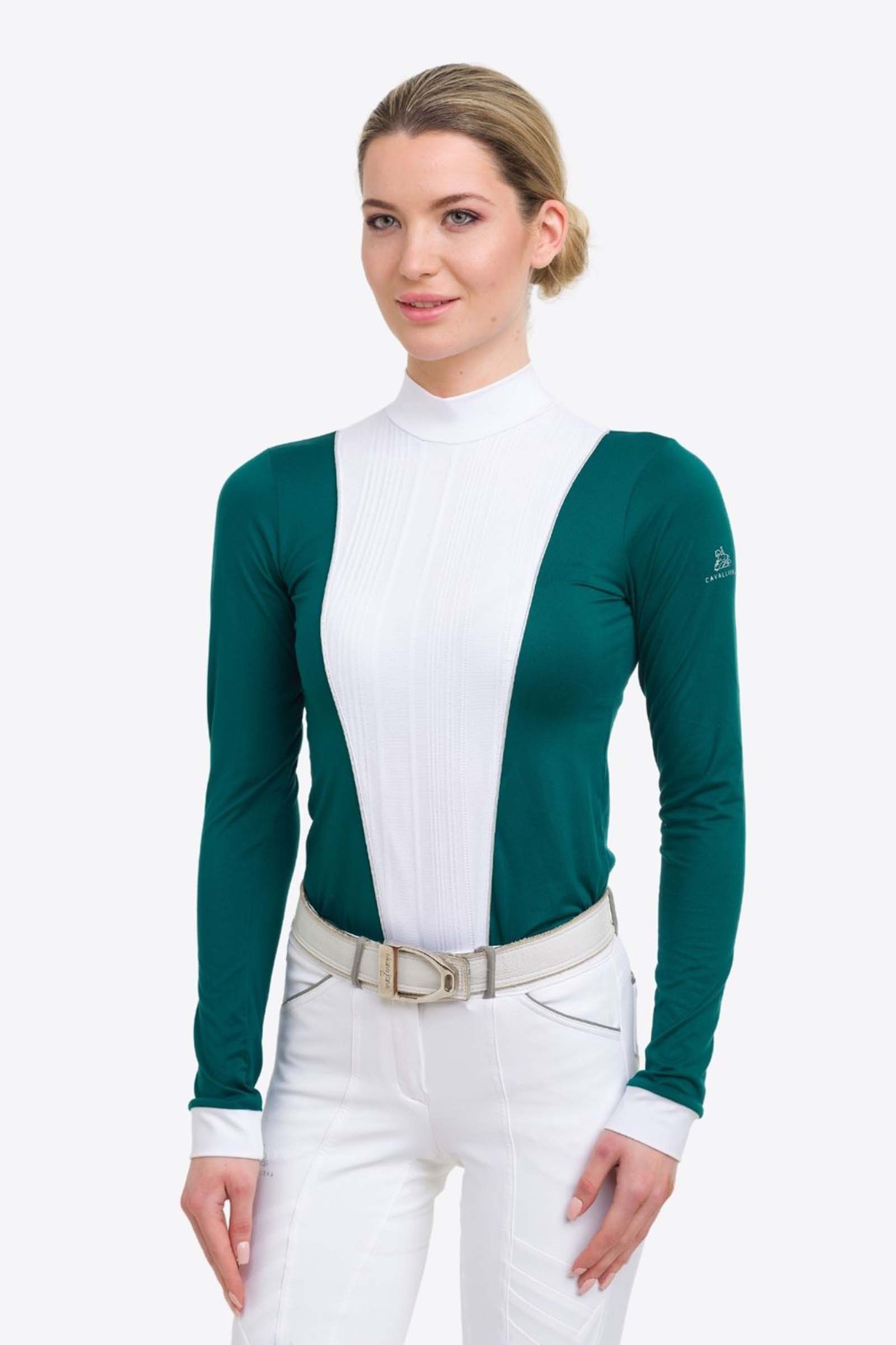 Polo de concours Cavalliera Queen, manches longues, pour femme