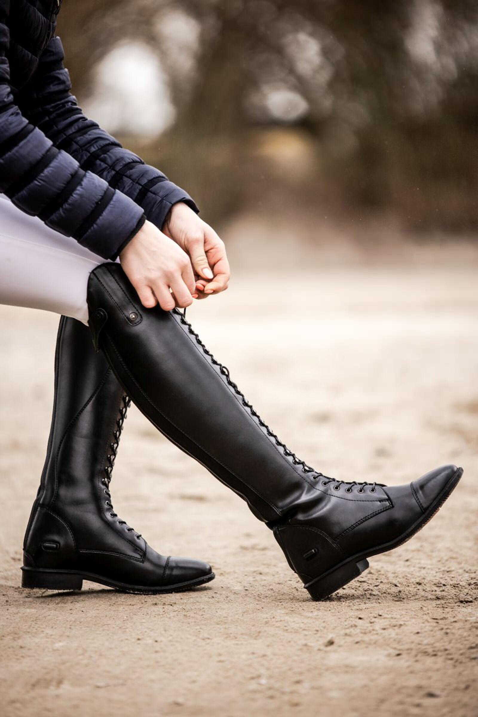 Botte equitation cuir lacet new arrivals