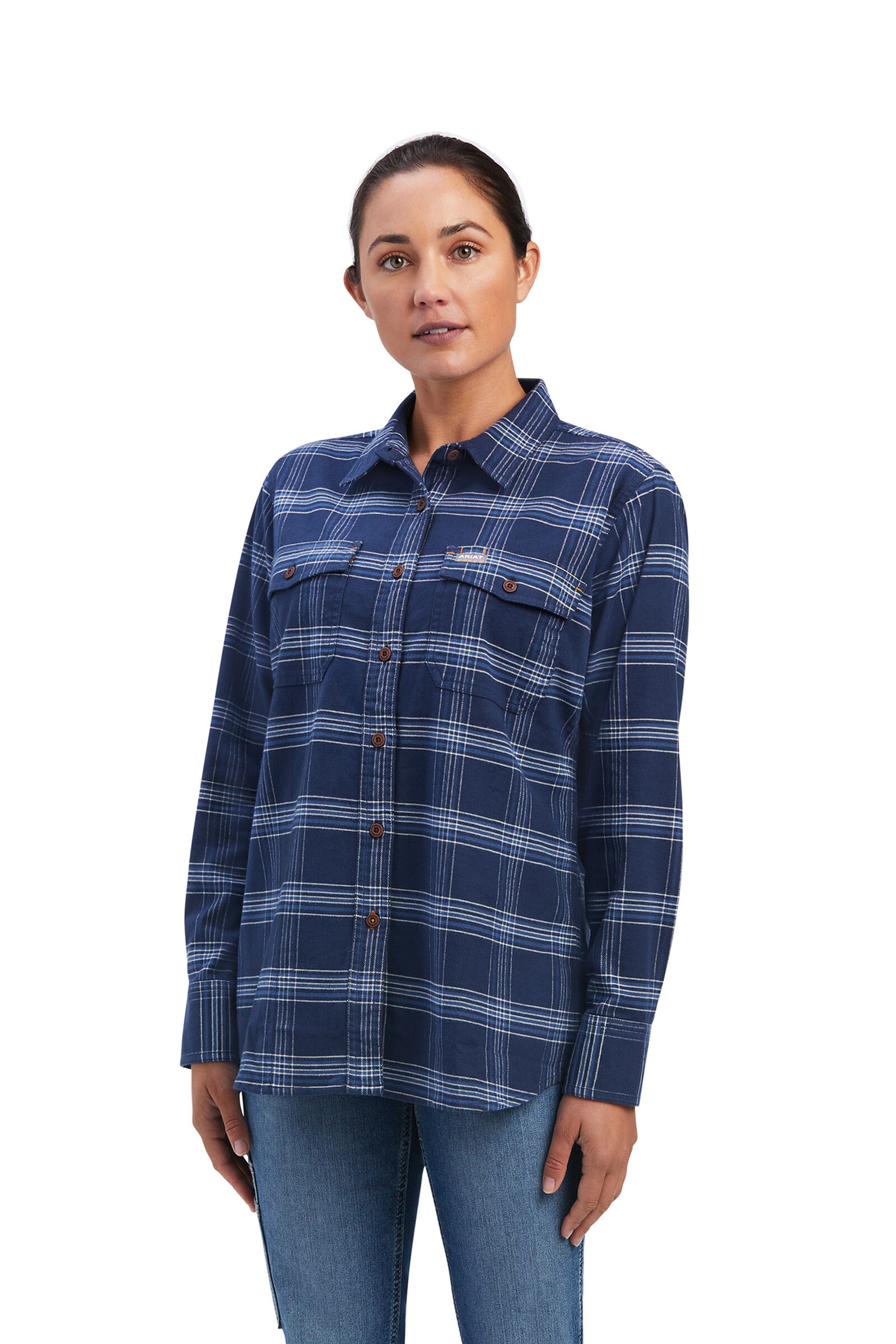 Chemise de travail Ariat Rebar Flannel DuraStretch a manches longues pour femme